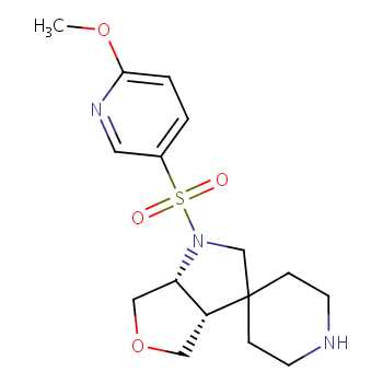 3aS,6aR)-1-[(6-methoxypyridin-3-yl)sulfonyl]-hexahydrospiro[furo[3,4 -b]pyrrole-3,4'-piperidine], get quote